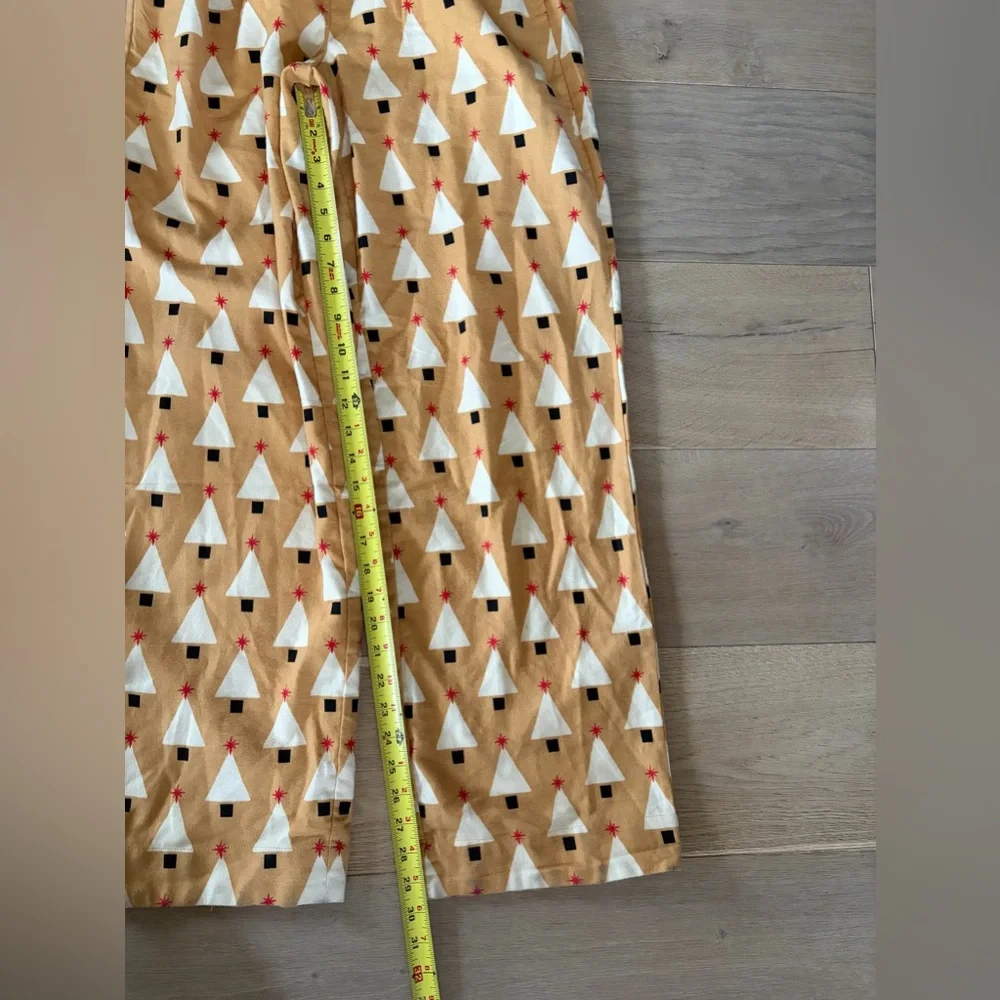 Hanna Andersson winter Christmas tree cozy flannel pajamas button up set - small - Picture 10 of 11